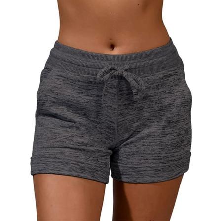Kvinnor Activewear Casual Shorts Fickor Dragsko High Waist Sp