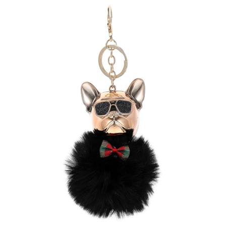 Morsom hund nøkkelring plysj ball anheng bag ryggsekk hengende ornament dekorasjon