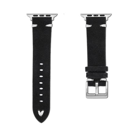 Klockarmband av Mocka till Apple Watch 42/44/45mm - Svart | Armband Från Yedi