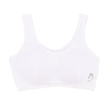 1 st Breathable BH Bomullsunderkläder Ingen Ståltråd Underkläder Sömlös BH För Flickor (vit, 90a) White 90A