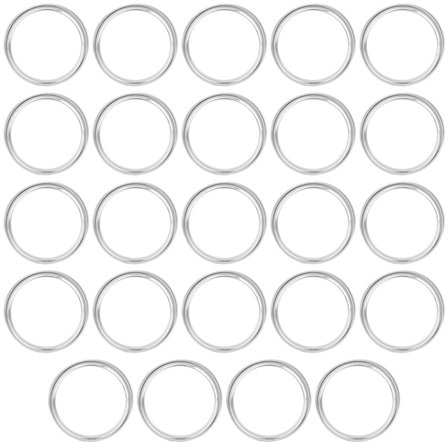 24 stk. krukkeforsegling opbevaringslåg split-type solide hætter rund form dåse tilbehør køkkenartikler sølv 86mm
