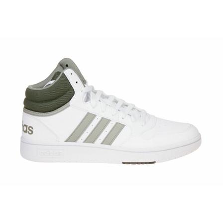 Adidas, Adidas Hoops 3.0 Mid Wit-Kaki Wit, Heren, Maat:39 EU