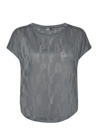 Onpsifi Curved Ss Train Tee T-shirts & Tops Short-sleeved Grå Only Play*Betinget Tilbud