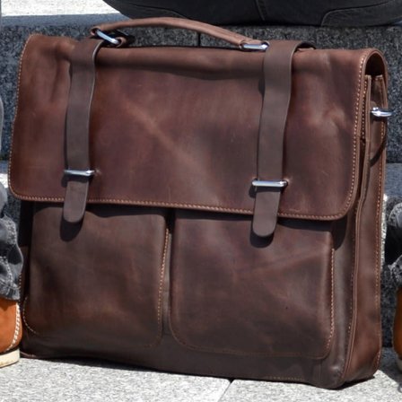 Sac en cuir marron vintage pour hommes - Sacs en cuir
