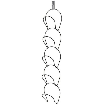 5 stk. Hattehylle i smijern, svart, oppbevaring av hatter (FMY)