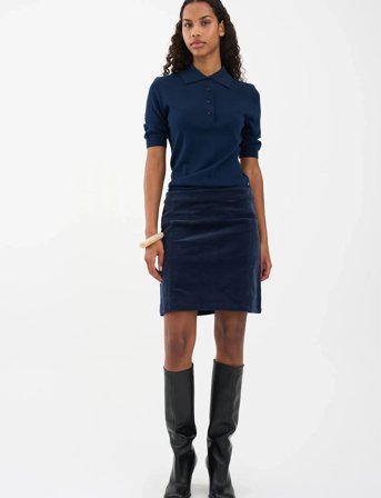 IVY Copenhagen Ivy-Sign Cord Mini Skirt - Navy - 40
