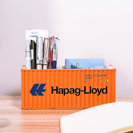 20ft Mini Fraktbehållare Modell Leksaker Lastbehållare Maritimo Diecast Container Fartyg Box Pennhållare Kontorsgåvor Anpassad Logotyp