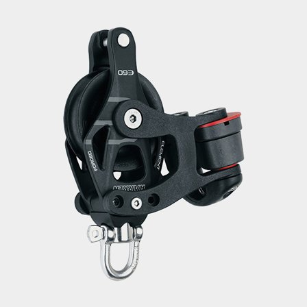 Harken 60mm Aluminum Element Block - Swivel, Becket, Cam Cleat (6266)