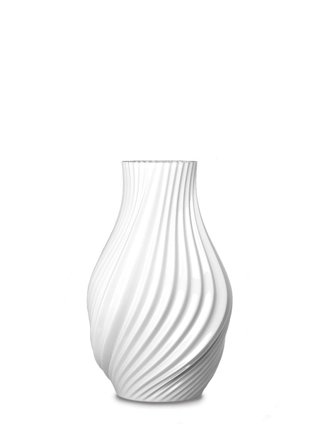 Lyngby Twist Vase Hvit H18