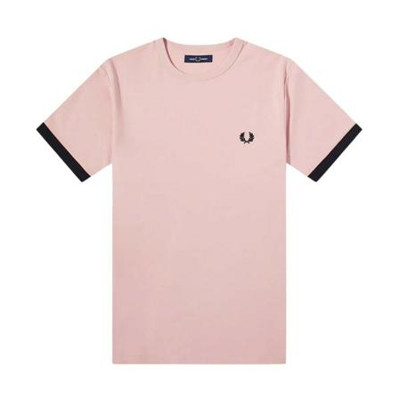 Fred Perry Ringer T-shirt , Roze , Heren , Maat: XL