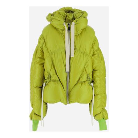 Khrisjoy Down jacket made of technical fabric Padded Long sleeves Macro zip fastening on the front Fixed hood with logoed drawstring Long sleeves with