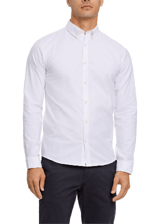 Lindbergh Oxford Superflex Shirt L/S Skjortor Herr Vit L