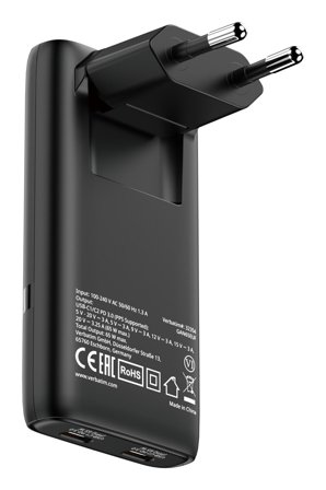 Verbatim Fold 'n' Go GaN Charger 65W EU plug Black