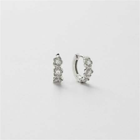 Flower Bouquet Hoops - Örhängen - Sterling Silver - Safira