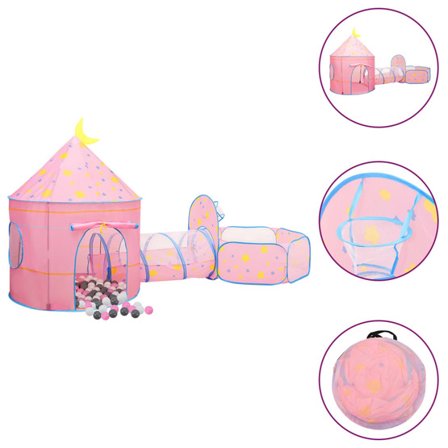 VidaXl Lektält Med 250 Bollar Rosa 301X120X128 Cm - 1 - Litenleker
