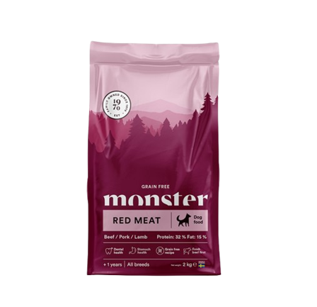 Monster Pet Food - Dog Grain Free Adult Red Meat 12 kg - Hund - Hundefôr & hundemat - Tørrfôr for hund - ZOO.no