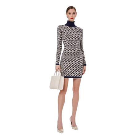 Elisabetta Franchi Knitted Kjole Grå, Dame