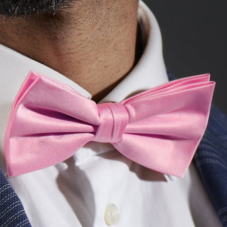 Pajarita básica rosa chillón para hombres - Pajaritas preatadas