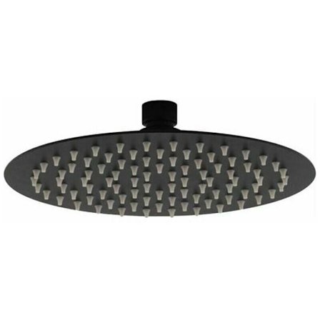 Matt svart runt duschhuvud Matt svart - Ø 200 mm - Matt svart