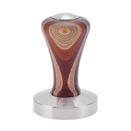 Farverig Træ Kaffe Tamper 58mm Rustfrit Stål Base Pulver Hammer