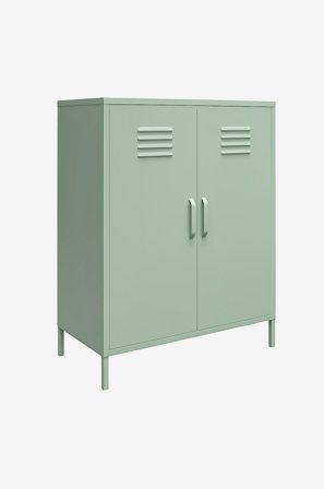 Dorel Home - Skab med 2 døre Metal Mission District - Grøn - Kommoder - Fra Homeroom