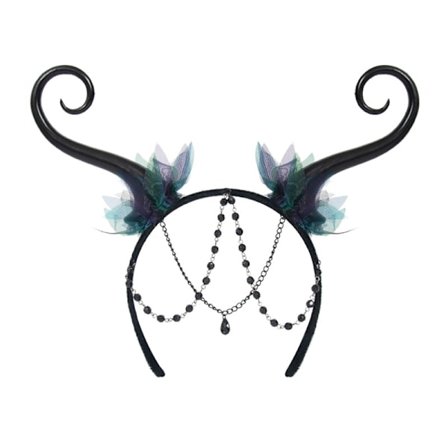 Svart, Flower Fairy Elf Tentacles Pannband Skogsfantasi COSPLAY Håraccessoarer Pannband