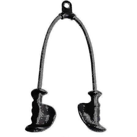 Ergonomisk triceps-tau nedtrekk med sklisikkert naturgummigrep for flere muskelfibre - gym-hy