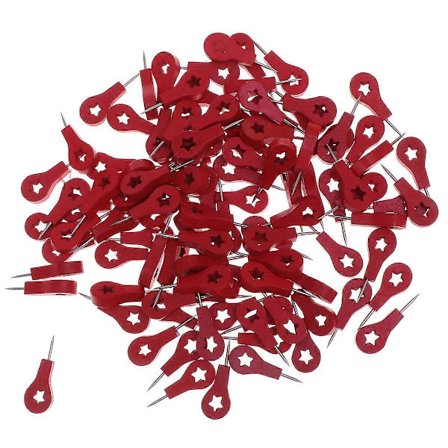 100 stk. tegnestifter, simple tryknåle, tegnestifter i træ til kontoret, tegnestifter til hjemmet, fikseringstegnestifter