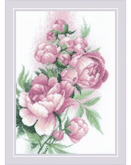 Stickpackung Bild Pfingstrosen