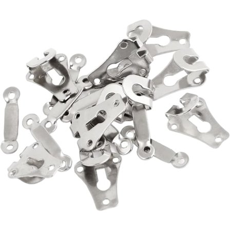 10 st 18 mm Silver Haka och Bar Fästen för Byxor, Kjolar DXGHC