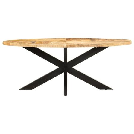 Vidaxl Matbord Ovalt 200x100x75 Cm Grovt Mangoträ Brun