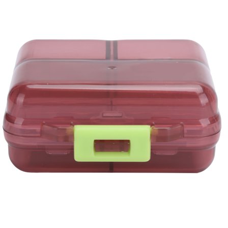 Bærbar pilleorganisator oppbevaringsboks 7 rutenett underpakke med tetningsdeksel Vinrød