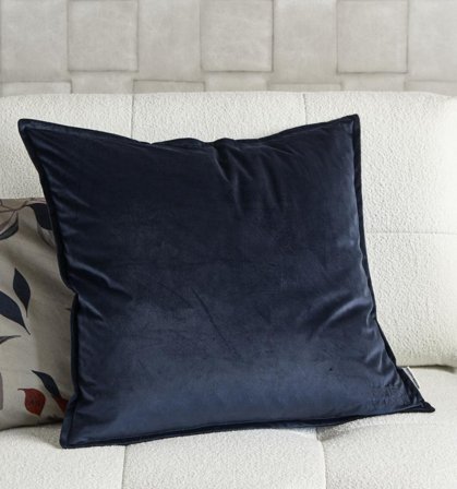 Riviera Maison Putetrekk Velvet Blå 60x60cm