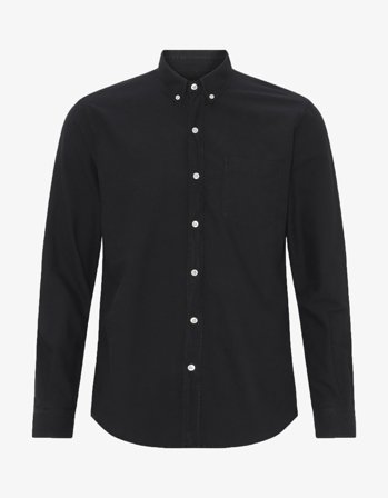 Organic Button Down Shirt - Deep Black XS