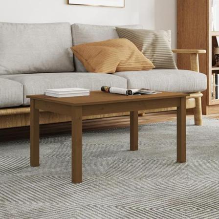Vidaxl Soffbord Honungsbrun 80x50x40 Cm Massiv Furu Brun