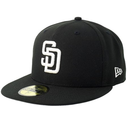 New Era - MLB Schwarz Fitted Cap - Hatstore Exclusive x San Diego Padres 59FIFTY Black Fitted @ Hatstore