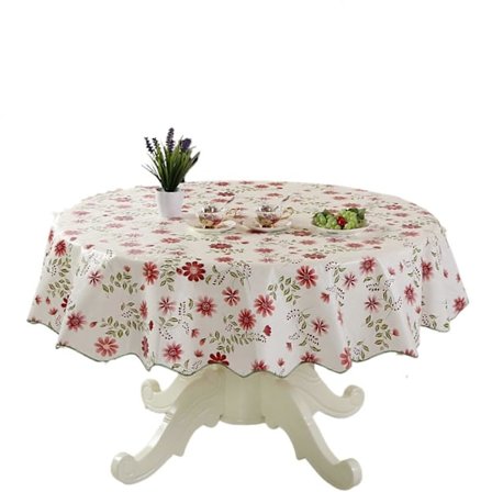 150 cm pyöreä värillinen ravintolapöytäliina polyesterikangasta kotiruokapöytäliina punainen (FMY)