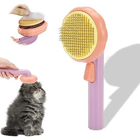 Hundkattborste, självrengörande borste för döda hår för katt och hund
