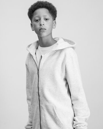 LMTD NLNNIZU LS BRU SWEAT CARD W. HOOD Grå Tröjor Kille - Kids Brand Store