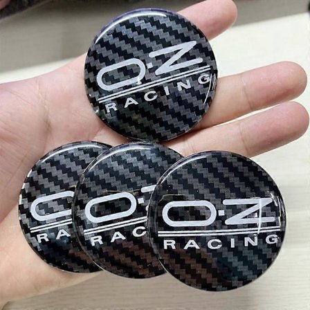 4 st./parti 55 mm 62 mm Bilstyling Hjulcentrumkåpa Klistermärke Kolfiber Navkapsel Dekal OZ Racing Emblem Märke För OZ M582 M595|Bilstickers|