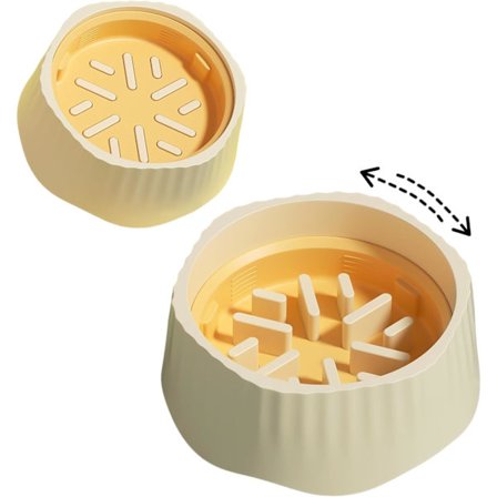 Sakte Mater Hundeskål Interaktivt Kjæledyr Mat Puslespill Leke Forebygger Overspising Anti Søl Ikke Vipp Design To Matemoduser Gul 20.3x7.7cm