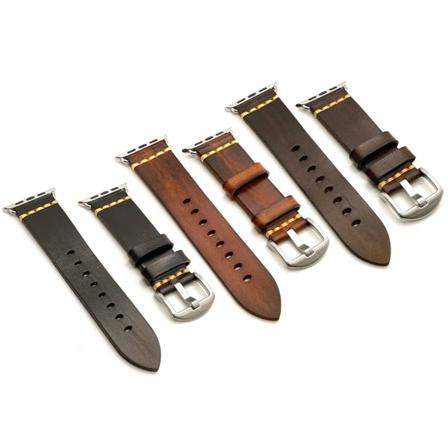 Apple Watch Äkta Skinn Armband 38/40/41mm - Fler Färger Svart