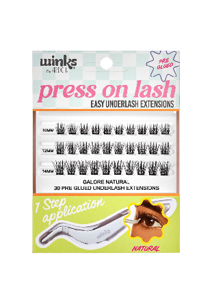 Ardell Winks Press On Underlash Extensions Galore Natural Lösögonfransar & färgning Dam Svart 30 ST