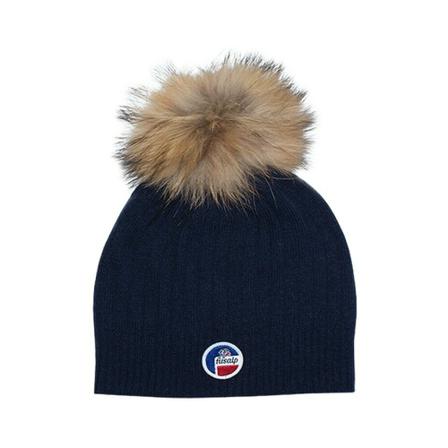 Fusalp Racoon Fur Bonnet Hat Blå, Dame Accessories, Størrelse: ONE Size