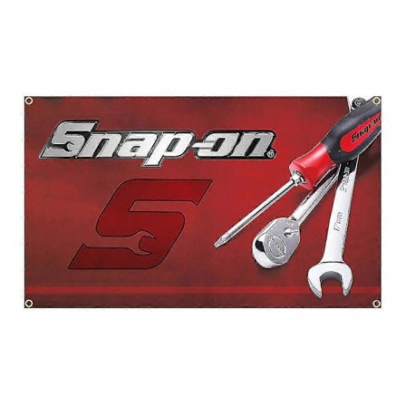 90x150cm Snap On Bilverktyg Flagga Polyester Tryckt Garage Dekoration Banner Tapestry