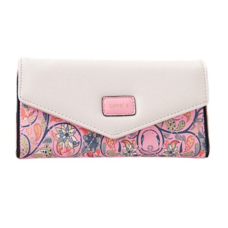 Lille blomstret kuvertlås damepung Lang pung clutch taske