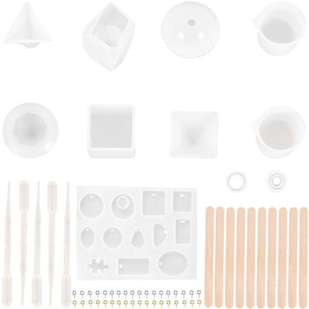 50 stk Multifunksjonell Epoxy Smykkesett Diy Casting For Pendants Smykkefremstilling