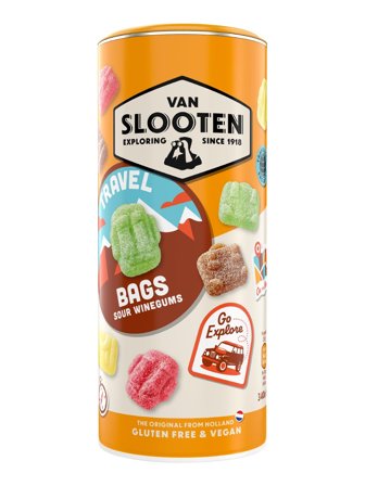 Van Slooten Travel Bags vegan and gluten-free wine gums with lemonade flavour 0.34kg