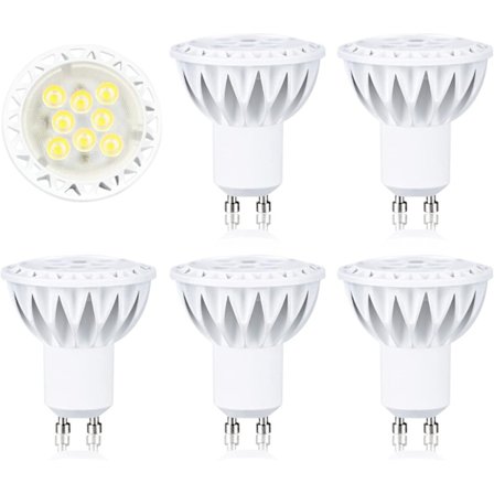 LED Spotlampa GU10 LED Dimbar 50W Transparent, 6-pack (Kallvitt) [Energiklass F]