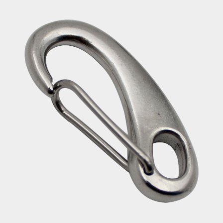 Karabijnhaak met oog NOCK Essentials, roestvrij staal, Ø12 mm, 100 mm